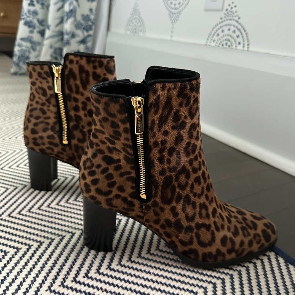 Sarah Flint Perfect Zip Bootie 70 (Leopard Print Calf Hair)